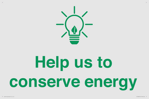 Help us to conserve energy 